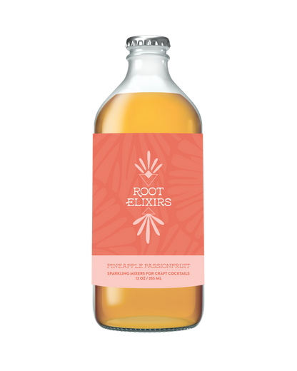 Root Elixirs Mini Cocktail Kit- Sparkling Premium Cocktail Mixers- 2 Bottles 12 oz & Custom Premium Cocktail Garnish Packet by Farm2Me