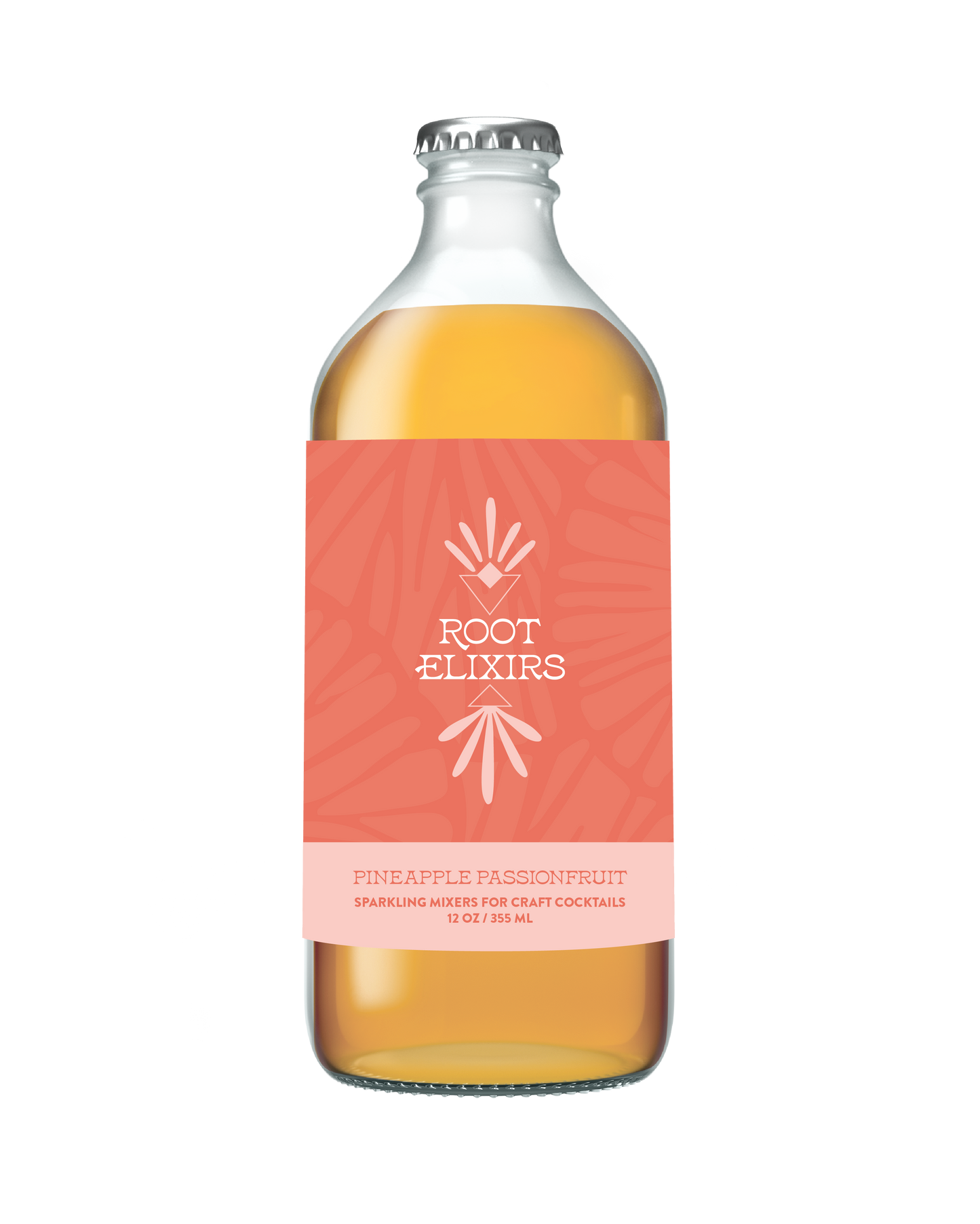 Root Elixirs Sparkling Pineapple Passionfruit Cocktail Mixer 12 oz Bottle by Farm2Me