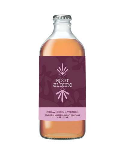 Root Elixirs Mini Cocktail Kit- Sparkling Premium Cocktail Mixers- 2 Bottles 12 oz & Custom Premium Cocktail Garnish Packet by Farm2Me