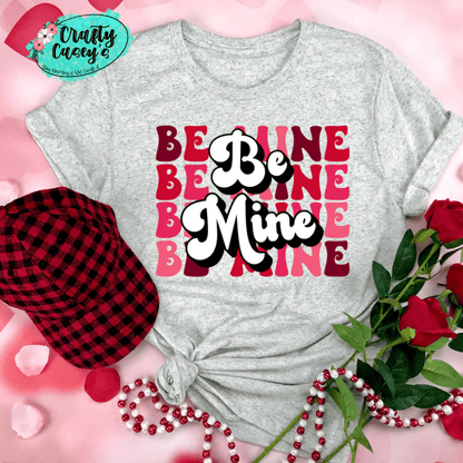 Retro Be Mine- Valentines Day  - Women's  Unisex- t-shirt by Crafty Casey's