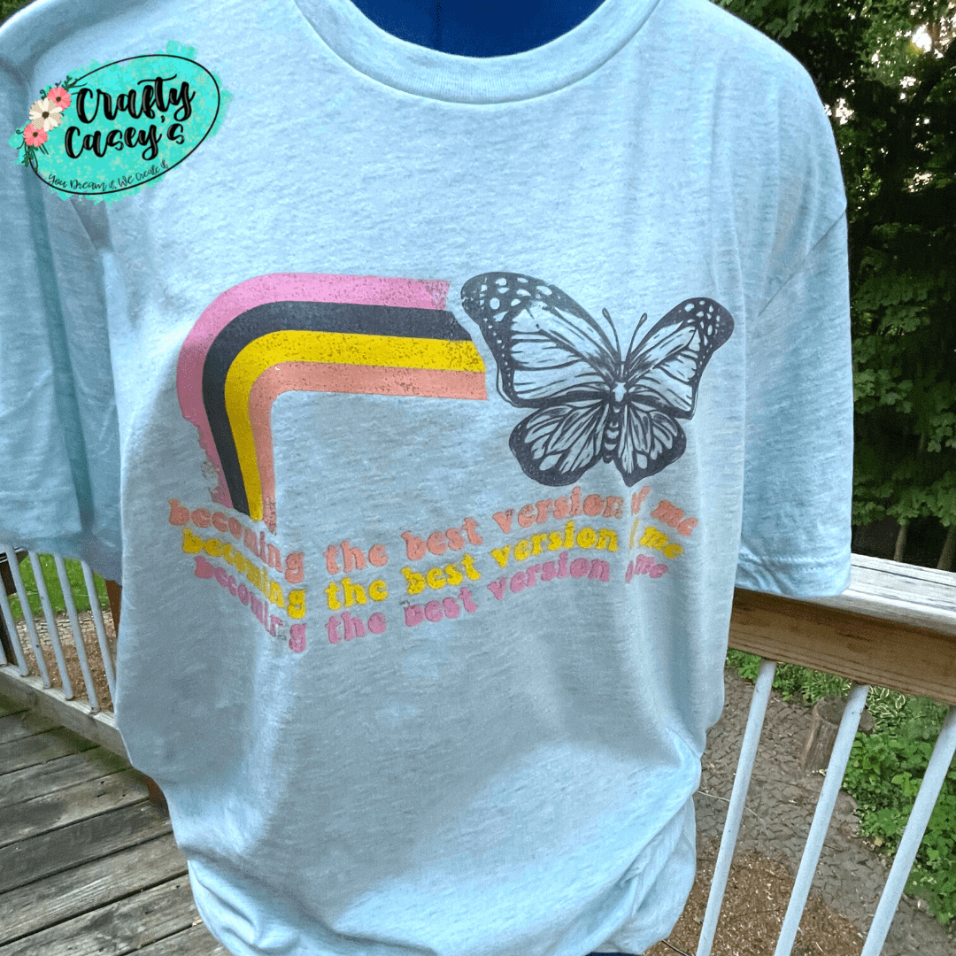 Retro Becoming The Best Version Of Me - T-shirts by Crafty Casey's