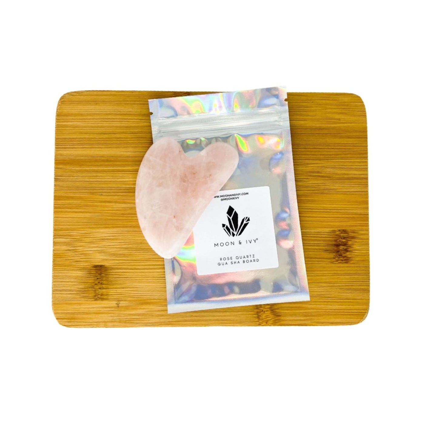 Rose Quartz Gua Sha Board by Moon & Ivy