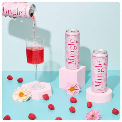 Sparkling Raspberry Rosé by Mingle Mocktails - Non Alcoholic Beverages