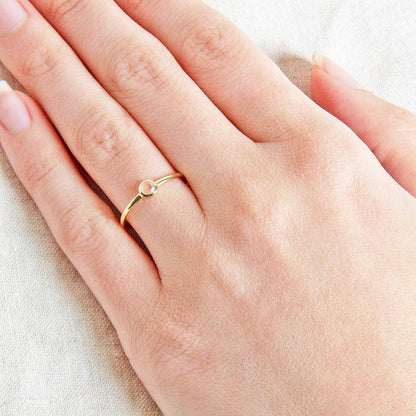 Rose Quartz Silver or Gold Ring by Tiny Rituals