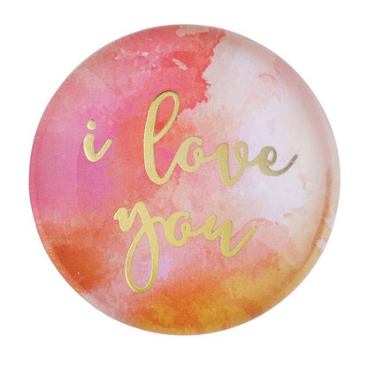 Round Glass Magnets | Metallic Gold Text | 10 Options Mix and Match by The Bullish Store