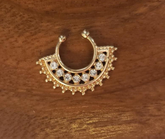 Royal Ornate Fake Septum Ring by Fashion Hut Jewelry