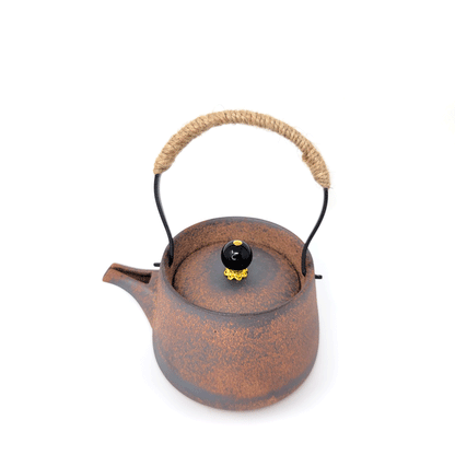 Rustic Clay Teapot by Tea and Whisk