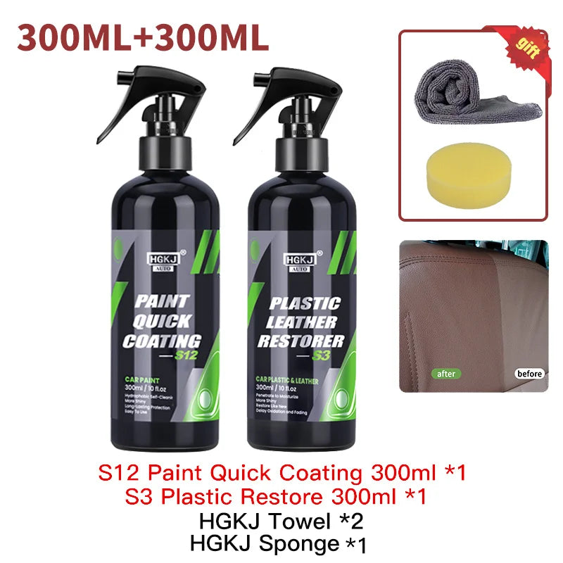 300ML Car Ceramic Coating Wax Liquid Glass Spray for Hydrophobic Shine and Protection by Mars Outlet Store LLC