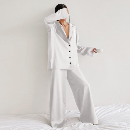 Oversized Satin Silk Sleepwear Low Cut Sexy Pajamas For Women by BlakWardrob