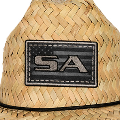 Under Brim Straw Hat | Blackout American Flag 2.0 by Soul of Adventure