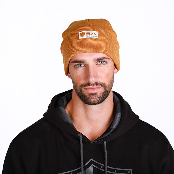 Classic Beanie | Brown SA Shield by Soul of Adventure