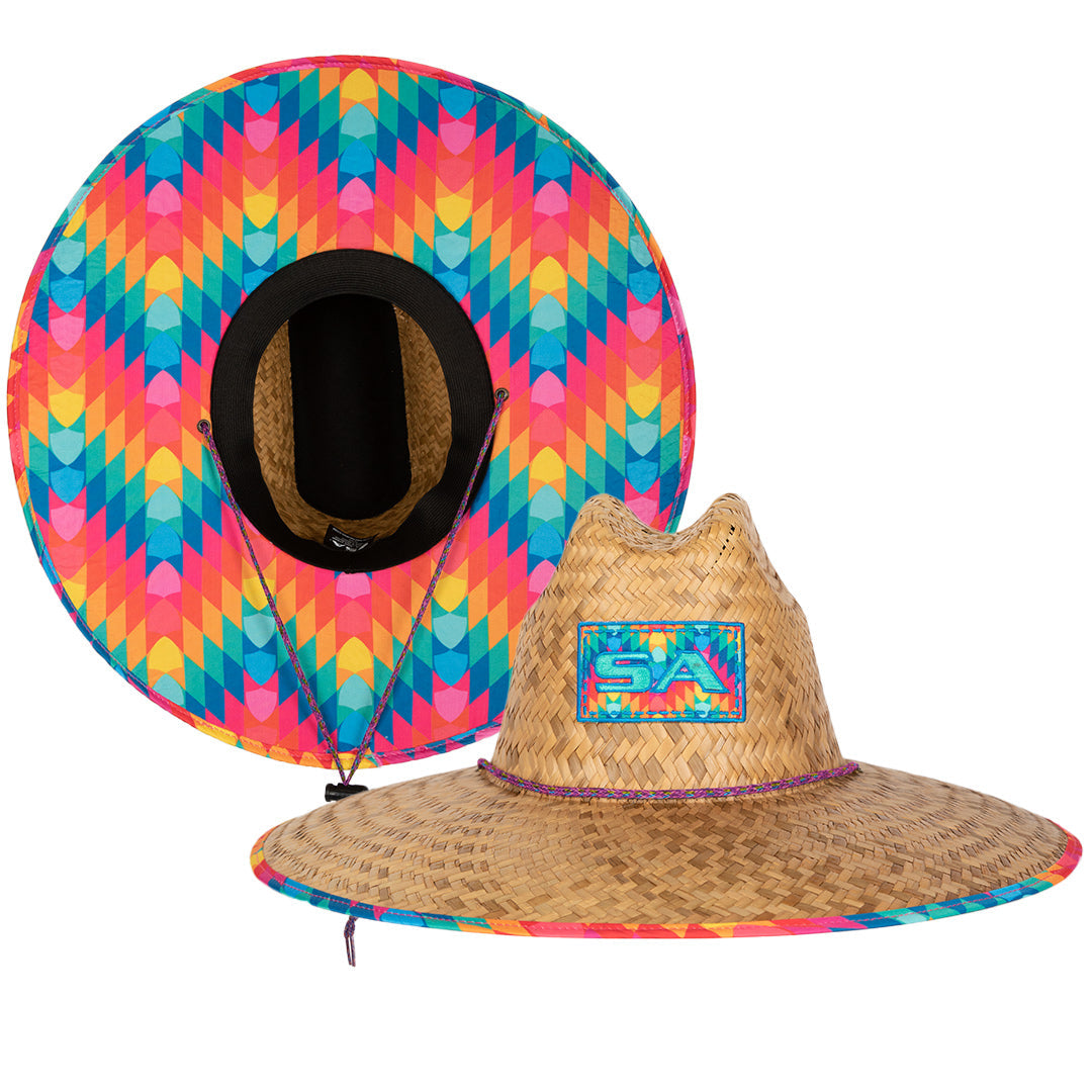 Palms Under Brim Straw Hat | Aztec Shield by Soul of Adventure