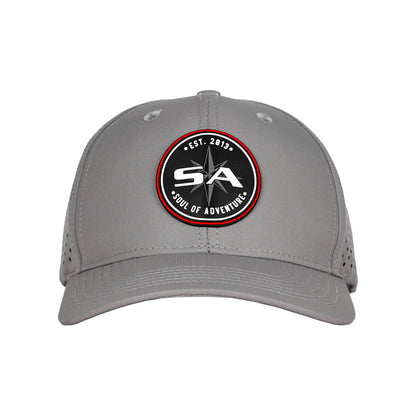 Performance Snapback | Red Crest | Grey by Soul of Adventure