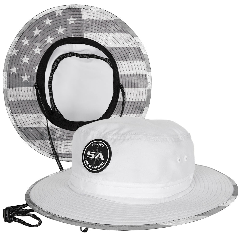 Bucket Hat | Ghost American Flag 2.0 by Soul of Adventure