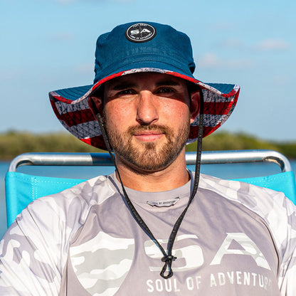 Bucket Hat | American Flag | Navy 2.0 by Soul of Adventure