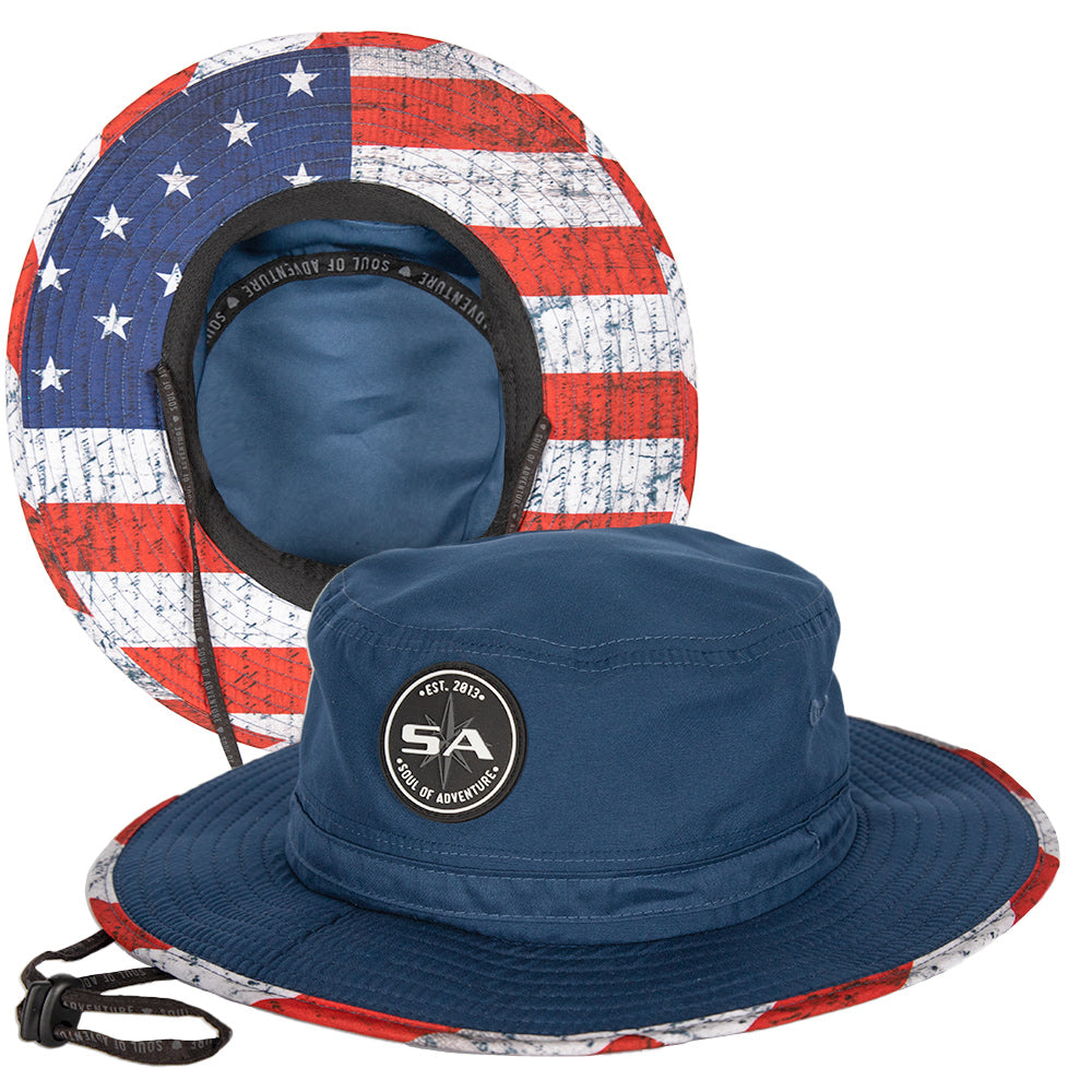 Bucket Hat | American Flag | Navy 2.0 by Soul of Adventure