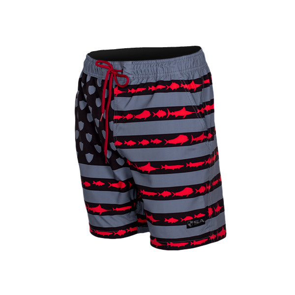 Swim Trunks | Blackout Fins & Stripes by Soul of Adventure