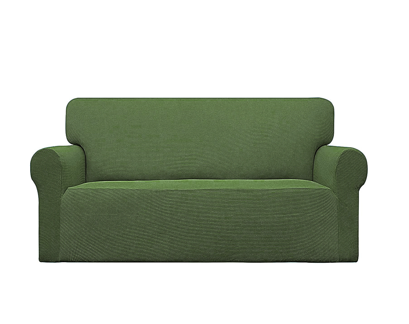 Sage Green 2-Piece Set Slipcover Sofa & Loveseat Cover Protector 4-Way Stretch Elastic by Homemartgoods