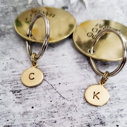 SAVAGE Brass Disc Keychain by Salt and Sparkle