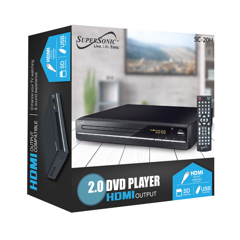 2.0 Channel DVD Player with HDMI Output by Jupiter Gear