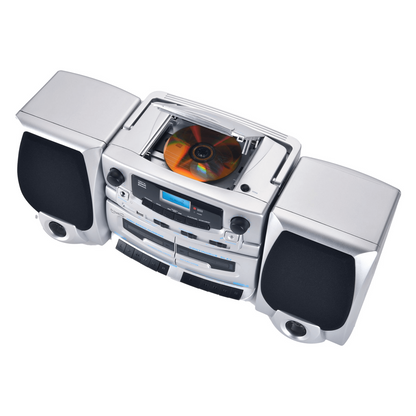 Bluetooth Audio System with Double Cassette Recorder & Built-In Mic (SC-2121BT) by Jupiter Gear Home