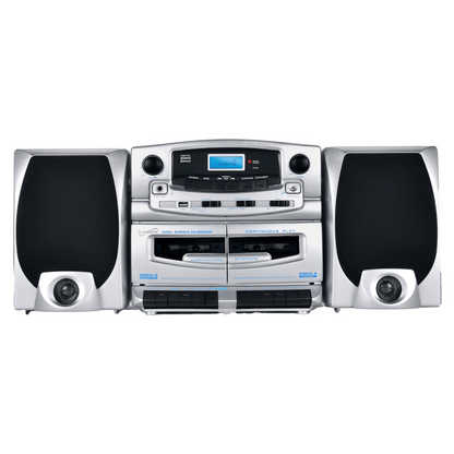 Bluetooth Audio System with Double Cassette Recorder & Built-In Mic (SC-2121BT) by Jupiter Gear Home