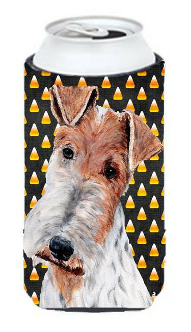 Wire Fox Terrier Candy Corn Halloween Tall Boy Beverage Insulator Hugger SC9652TBC by Caroline's Treasures