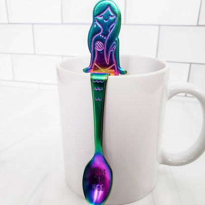 SEAS THE DAY Rainbow Mermaid Spoon by Salt and Sparkle