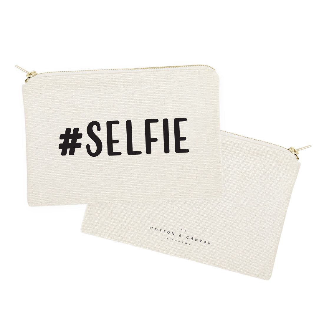 #SELFIE Cotton Canvas Cosmetic Bag by The Cotton & Canvas Co.