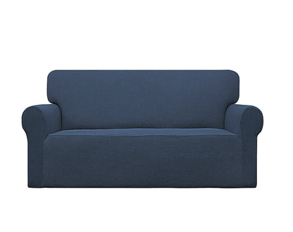 Slate Blue 2-Piece Set Slipcover Sofa & Loveseat Cover Protector 4-Way Stretch Elastic by Homemartgoods