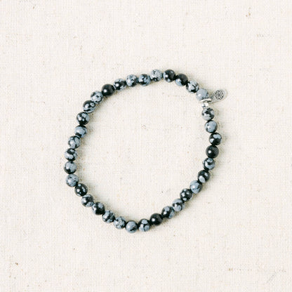 Snowflake Obsidian Energy Bracelet by Tiny Rituals