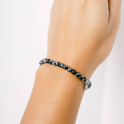 Snowflake Obsidian Energy Bracelet by Tiny Rituals