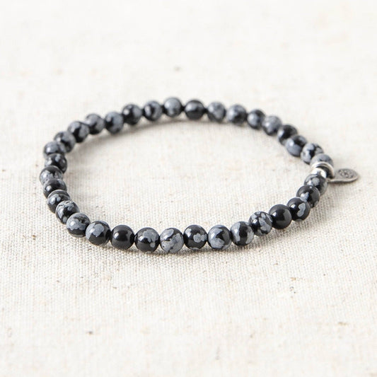 Snowflake Obsidian Energy Bracelet by Tiny Rituals