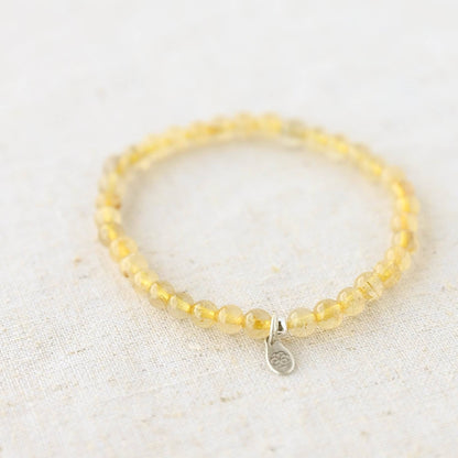 Yellow Rutilated Quartz Energy Bracelet by Tiny Rituals