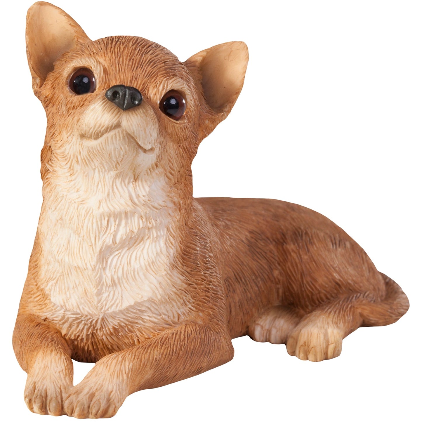 Sandicast "Small Size" Lying Tan Chihuahua Dog Sculpture by Present Paper