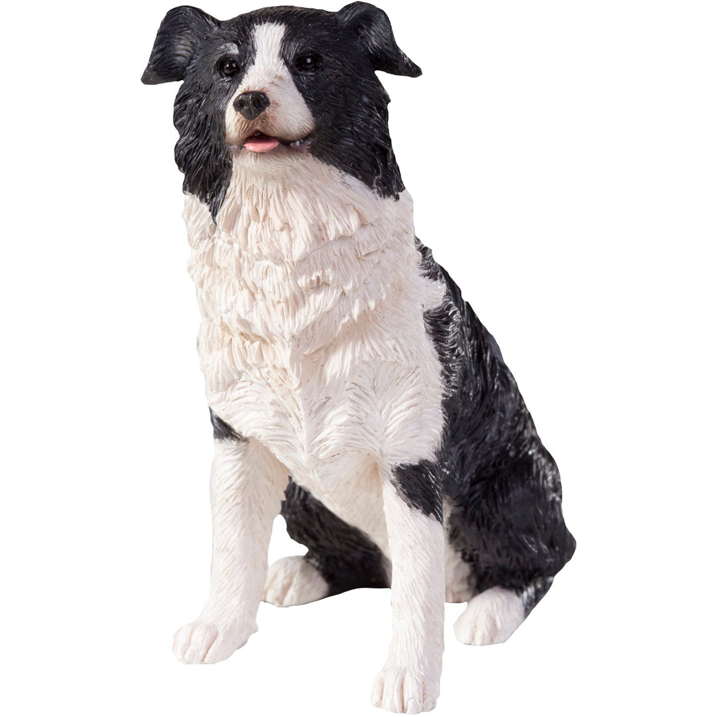 Sandicast "Small Size" Sitting Border Collie Dog Sculpture by Present Paper