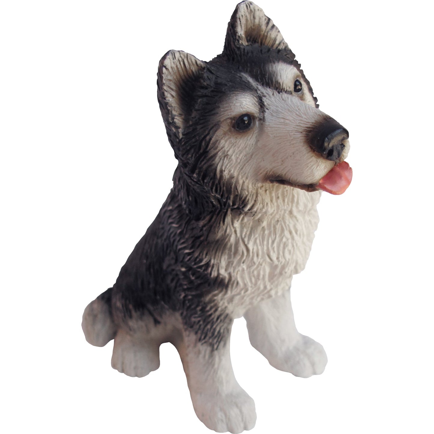 Sandicast "Small Size" Sitting Siberian Husky Dog Sculpture by Present Paper