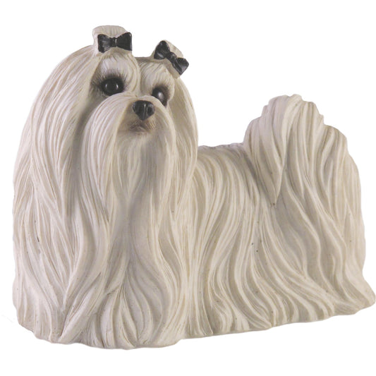 Sandicast "Small Size" Standing Maltese Dog Sculpture by Present Paper