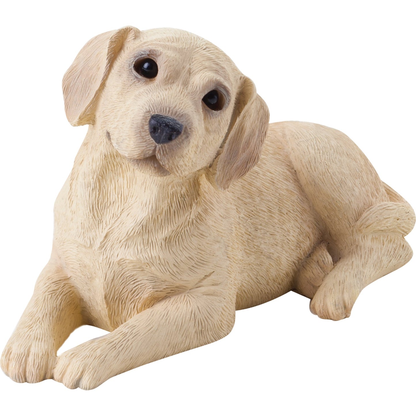 Sandicast "Small Size" Lying Yellow Labrador Retriever Dog Sculpture by Present Paper