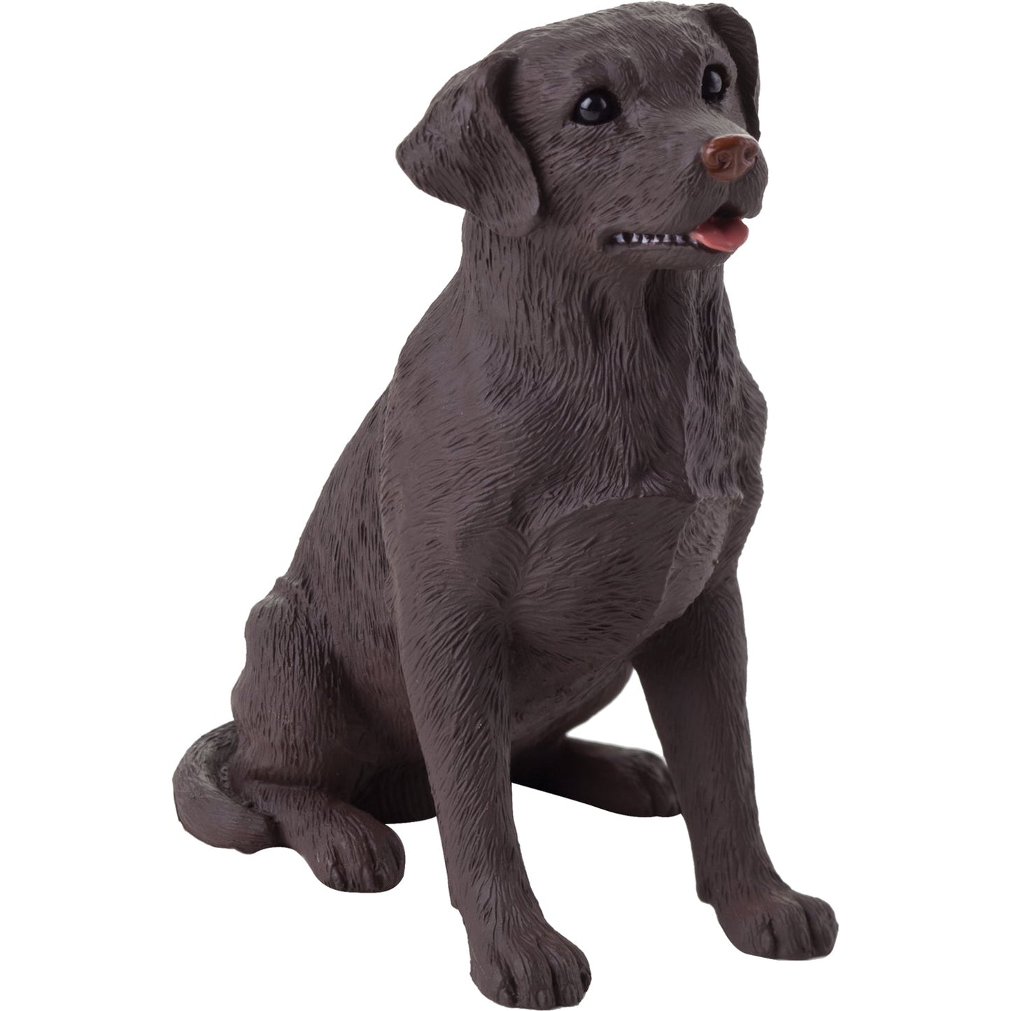 Sandicast "Small Size" Sitting Chocolate Labrador Retriever Dog Sculpture by Present Paper