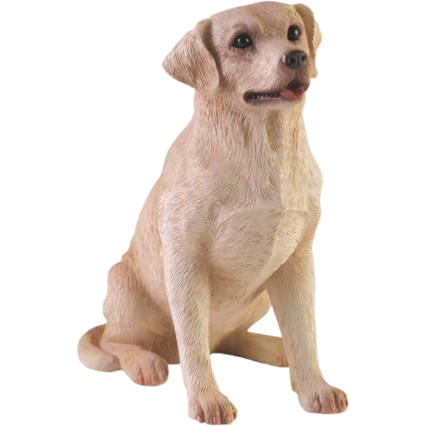 Sandicast "Small Size" Sitting Yellow Labrador Retriever Dog Sculpture by Present Paper