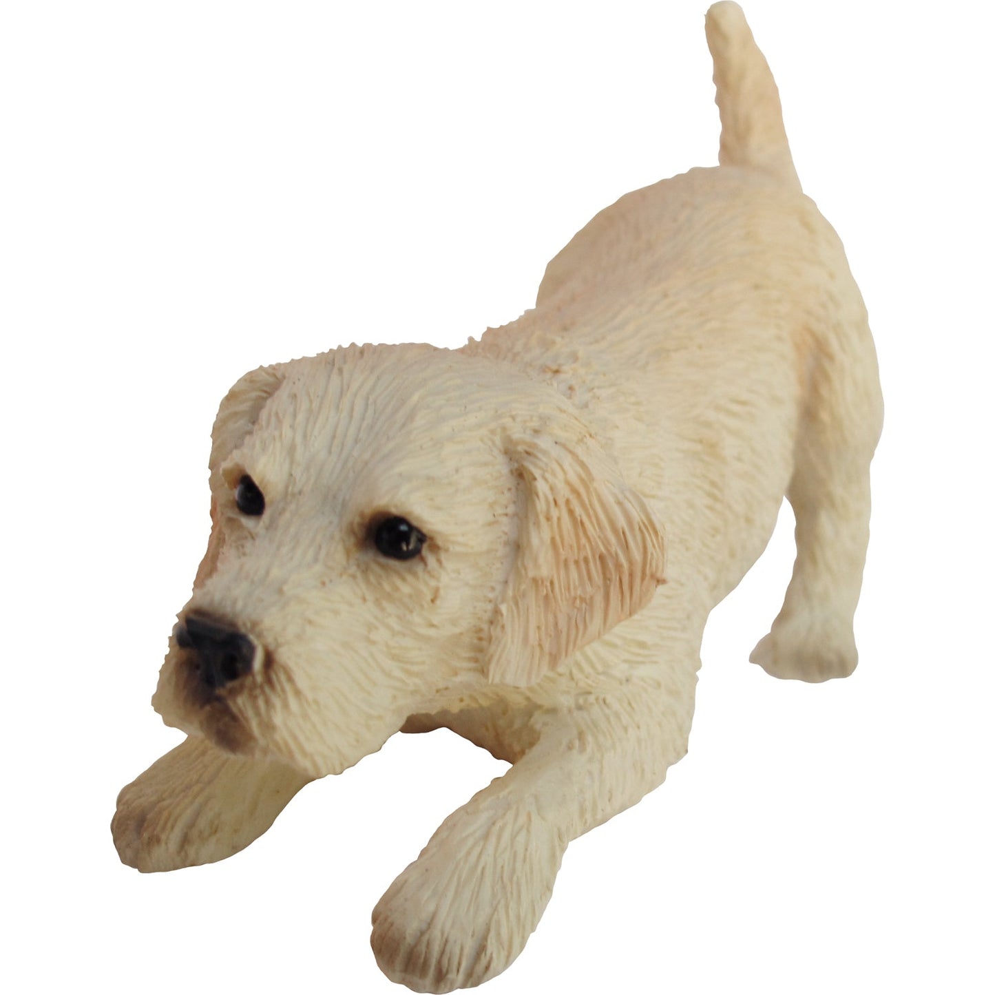 Sandicast "Small Size" Crouching Yellow Labrador Retriever Dog Sculpture by Present Paper