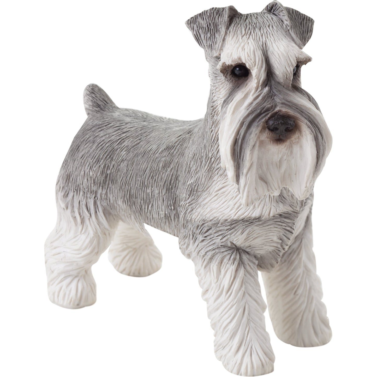 Sandicast "Small Size" Standing Gray UC Schnauzer Dog Sculpture by Present Paper