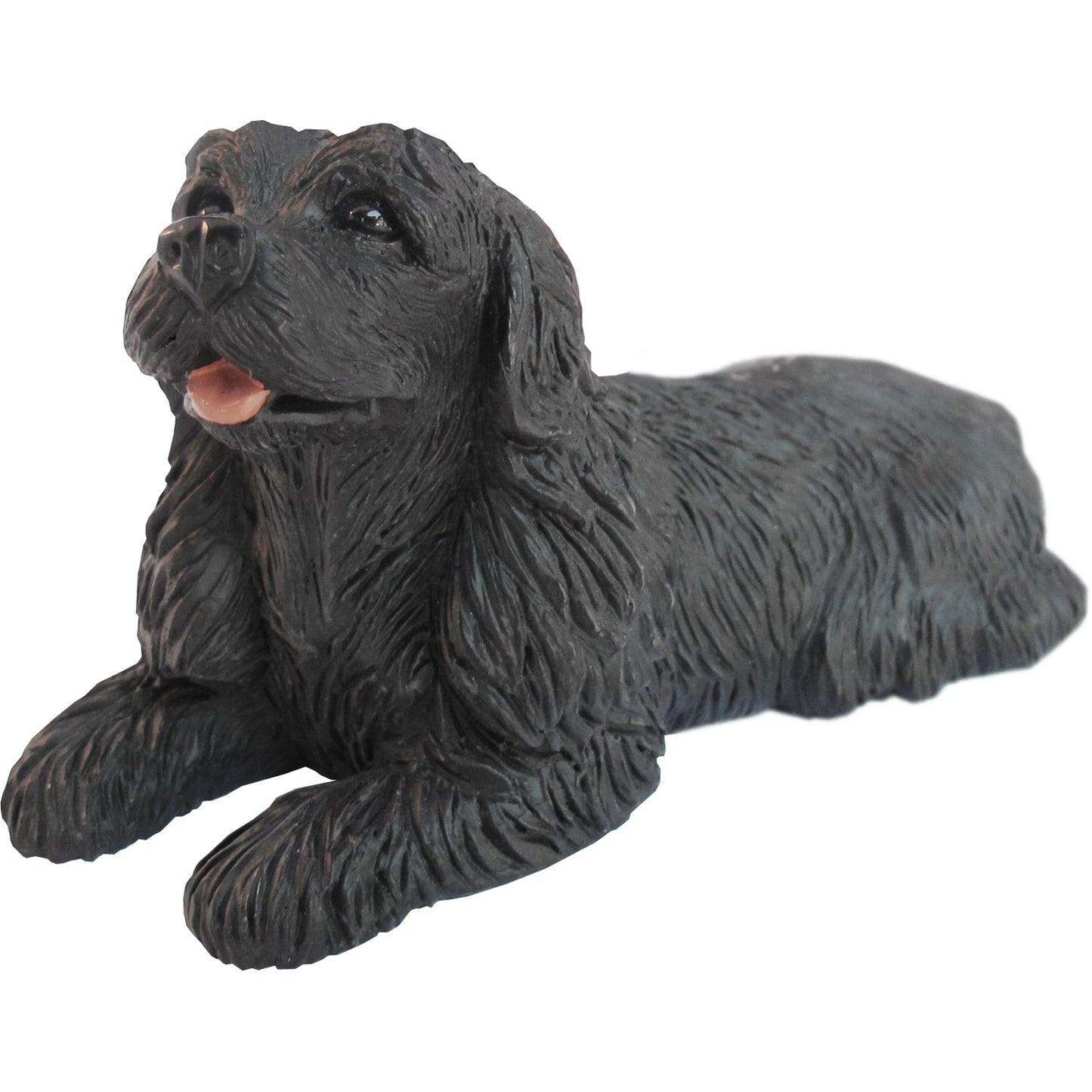 Sandicast "Small Size" Standing Black Cocker Spaniel Dog Sculpture by Present Paper