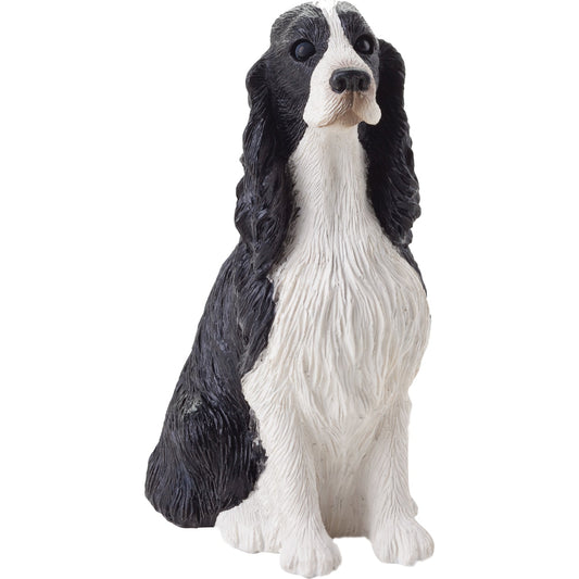 Sandicast "Small Size" Sitting English Springer Spaniel Dog Sculpture by Present Paper