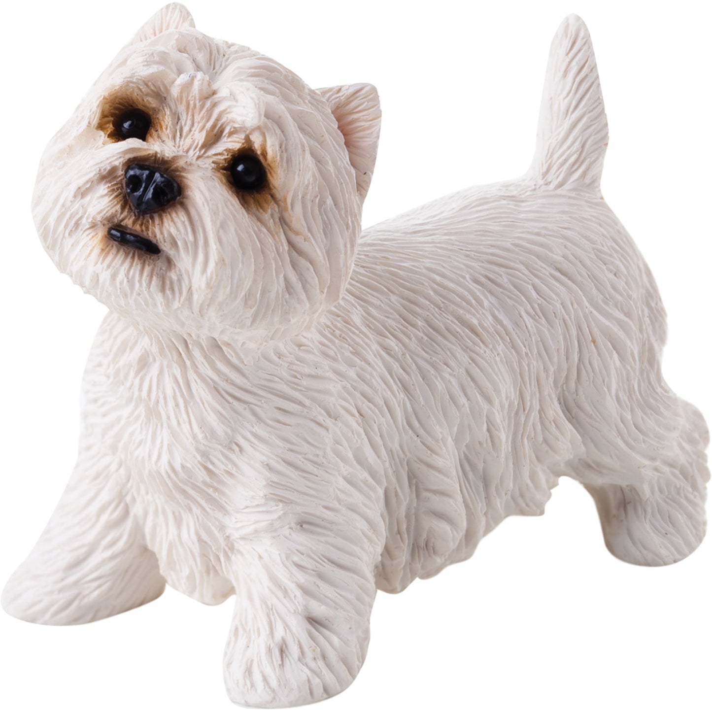 Sandicast "Small Size" Standing West Highland White Terrier Dog Sculpture by Present Paper