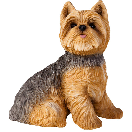 Sandicast "Small Size" Sitting Yorkshire Terrier Dog Sculpture by Present Paper