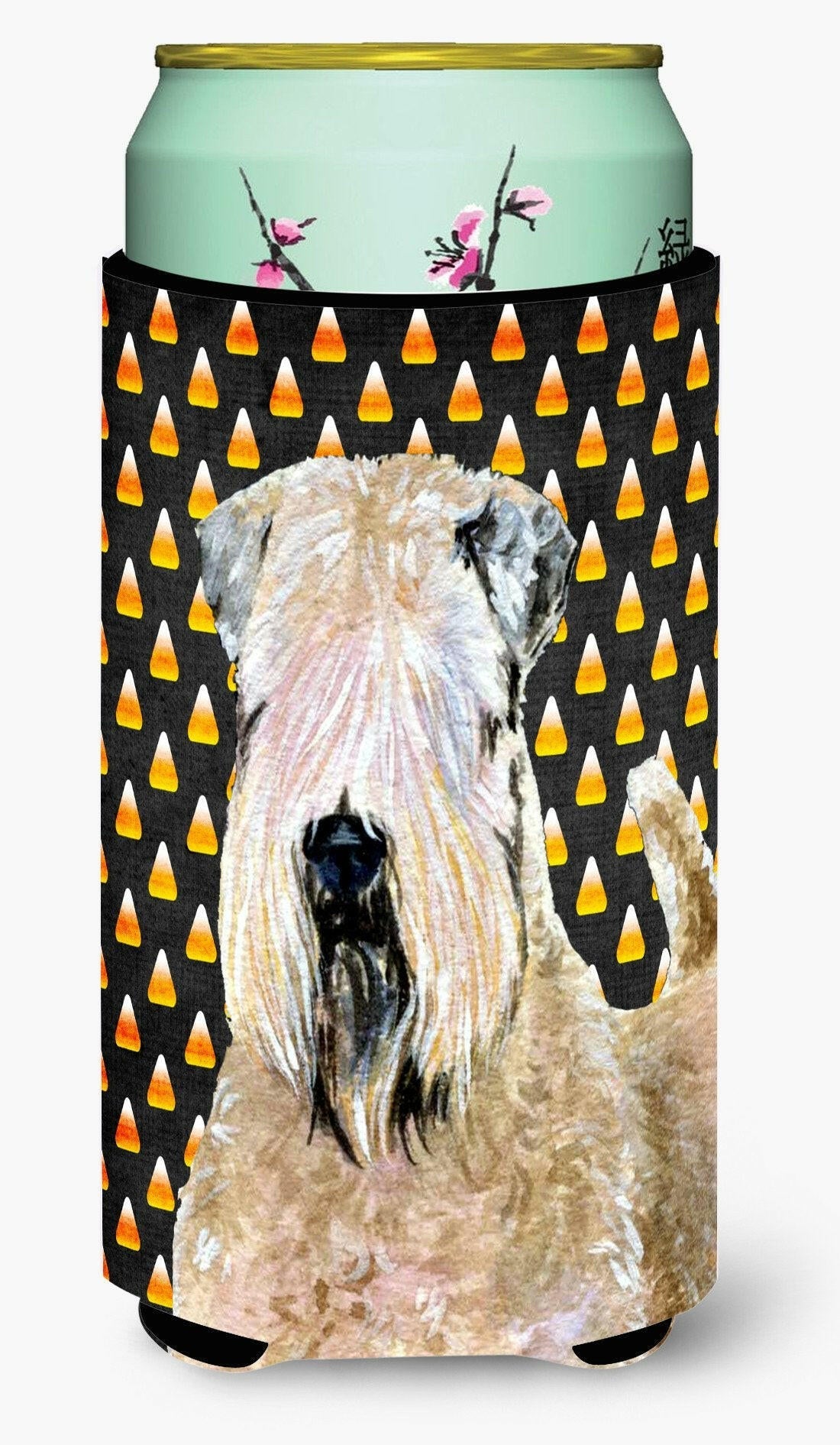 Wheaten Terrier Soft Coated   Halloween Portrait  Tall Boy Beverage Insulator Beverage Insulator Hugger by Caroline's Treasures SS