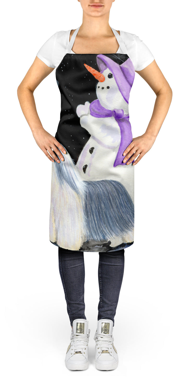 Snowman with Bearded Collie Apron by Caroline's Treasures