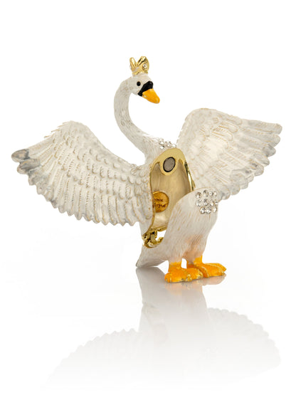 White Swan Trinket Box by Keren Kopal